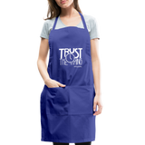 Trust The Timing W Adjustable Apron - royal blue