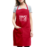 Trust The Timing W Adjustable Apron - red