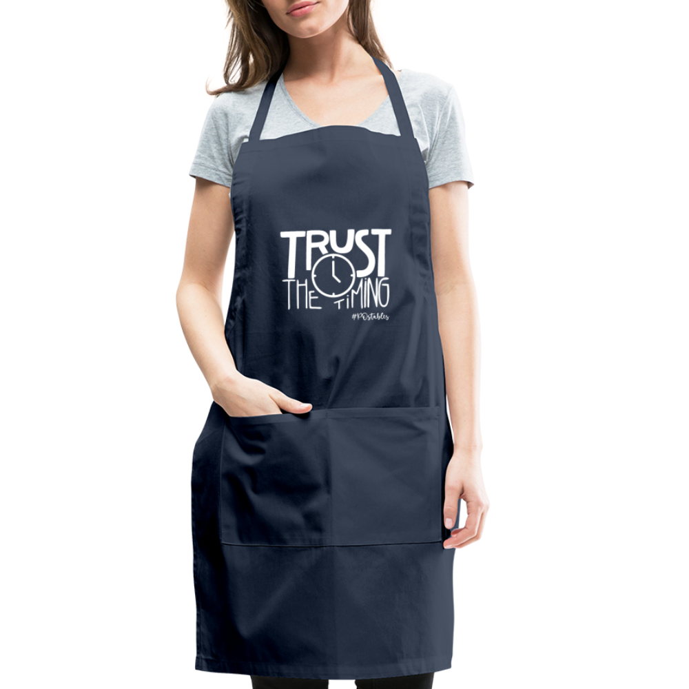 Trust The Timing W Adjustable Apron - navy