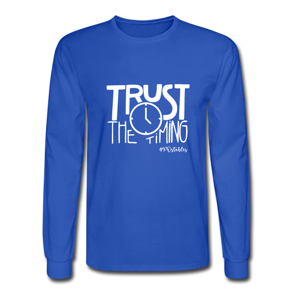 Trust The Timing W Men's Long Sleeve T-Shirt - royal blue