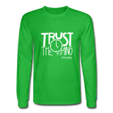 Trust The Timing W Men's Long Sleeve T-Shirt - bright green