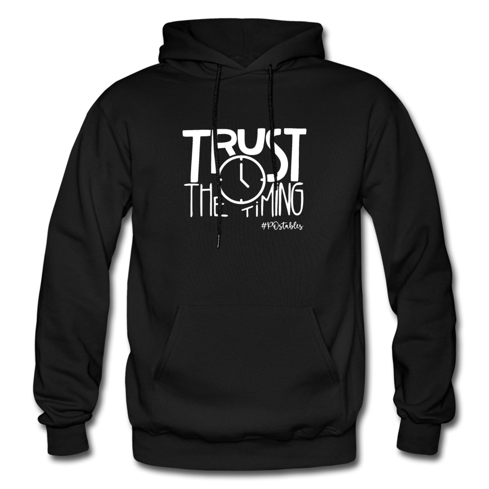 Trust The Timing W Gildan Heavy Blend Adult Hoodie - black