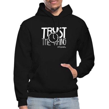 Trust The Timing W Gildan Heavy Blend Adult Hoodie - black