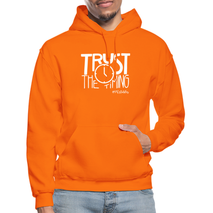 Trust The Timing W Gildan Heavy Blend Adult Hoodie - orange