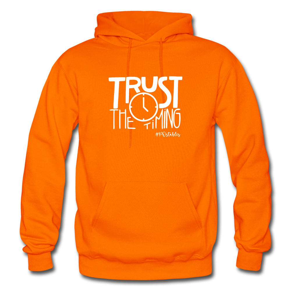 Trust The Timing W Gildan Heavy Blend Adult Hoodie - orange