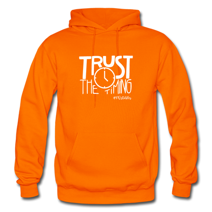 Trust The Timing W Gildan Heavy Blend Adult Hoodie - orange