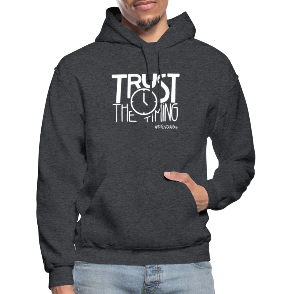 Trust The Timing W Gildan Heavy Blend Adult Hoodie - charcoal grey