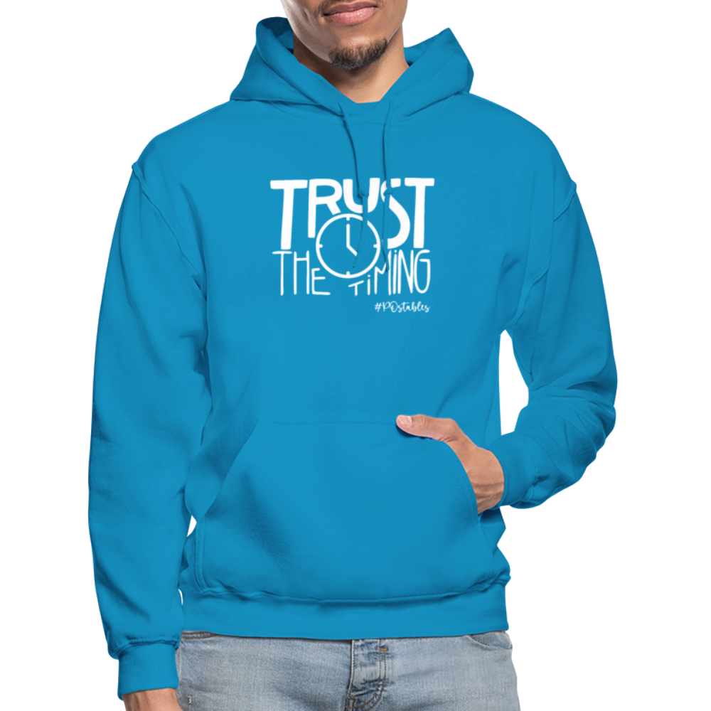 Trust The Timing W Gildan Heavy Blend Adult Hoodie - turquoise