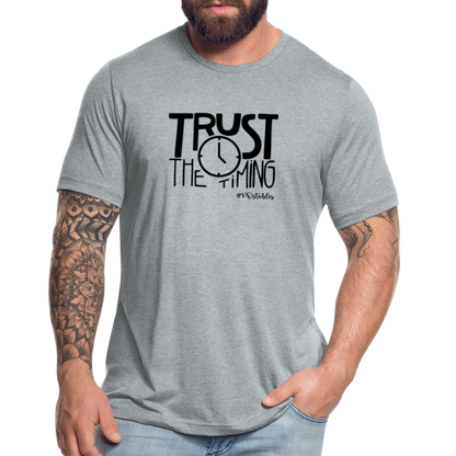 Trust The Timing B Unisex Tri-Blend T-Shirt - heather grey