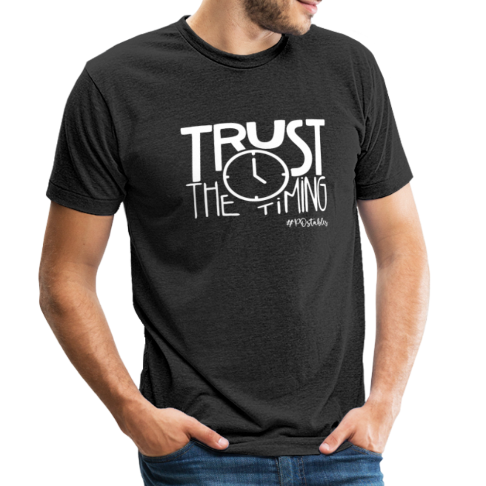 Trust The Timing W Unisex Tri-Blend T-Shirt - heather black