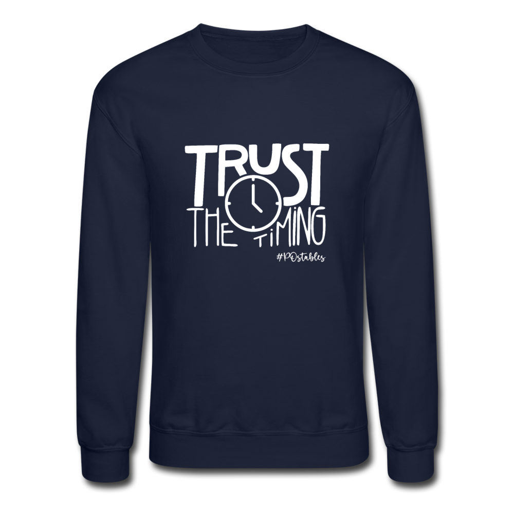 Trust The Timing W Crewneck Sweatshirt - navy