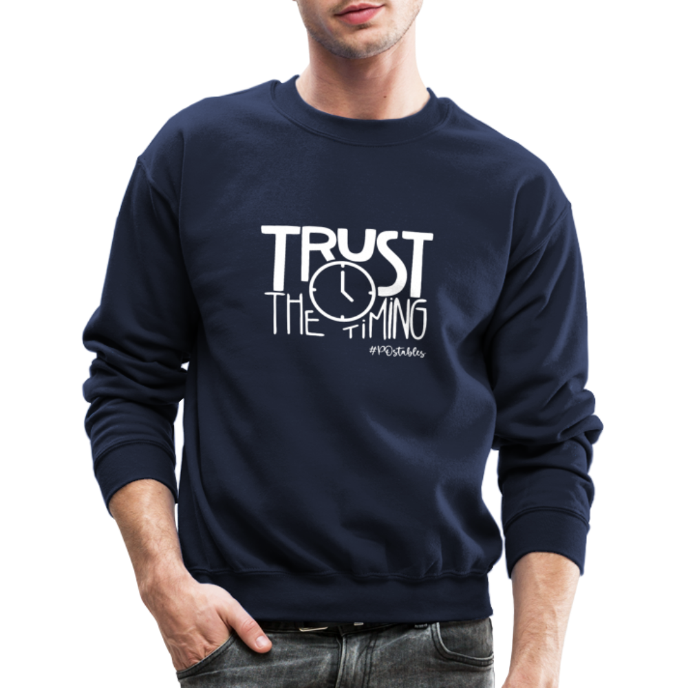 Trust The Timing W Crewneck Sweatshirt - navy