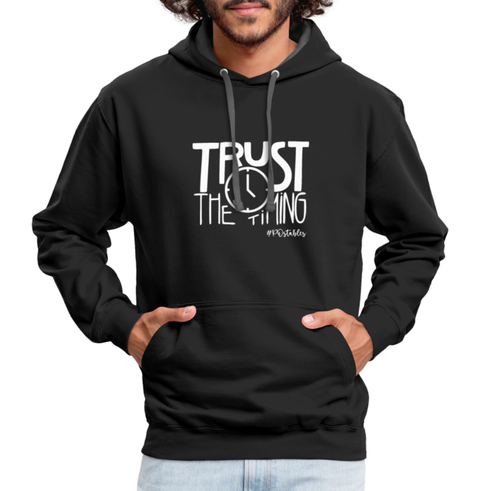 Trust The Timing W Contrast Hoodie - black/asphalt