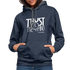 Trust The Timing W Contrast Hoodie - indigo heather/asphalt