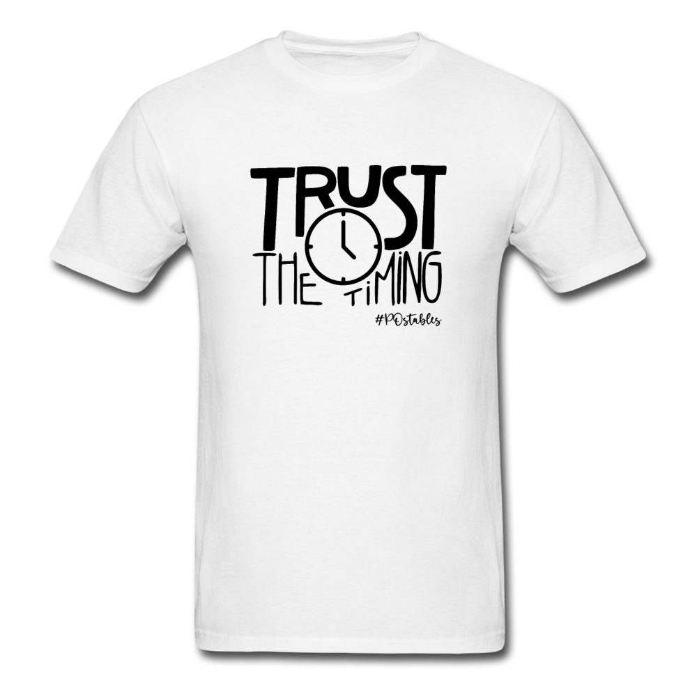 Trust The Timing B Unisex Classic T-Shirt - white