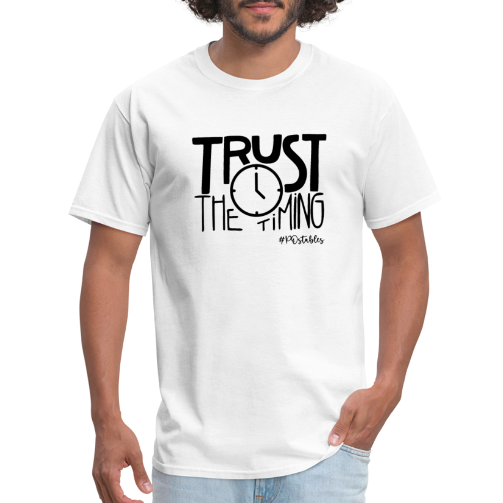 Trust The Timing B Unisex Classic T-Shirt - white