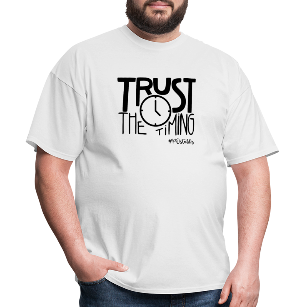 Trust The Timing B Unisex Classic T-Shirt - white