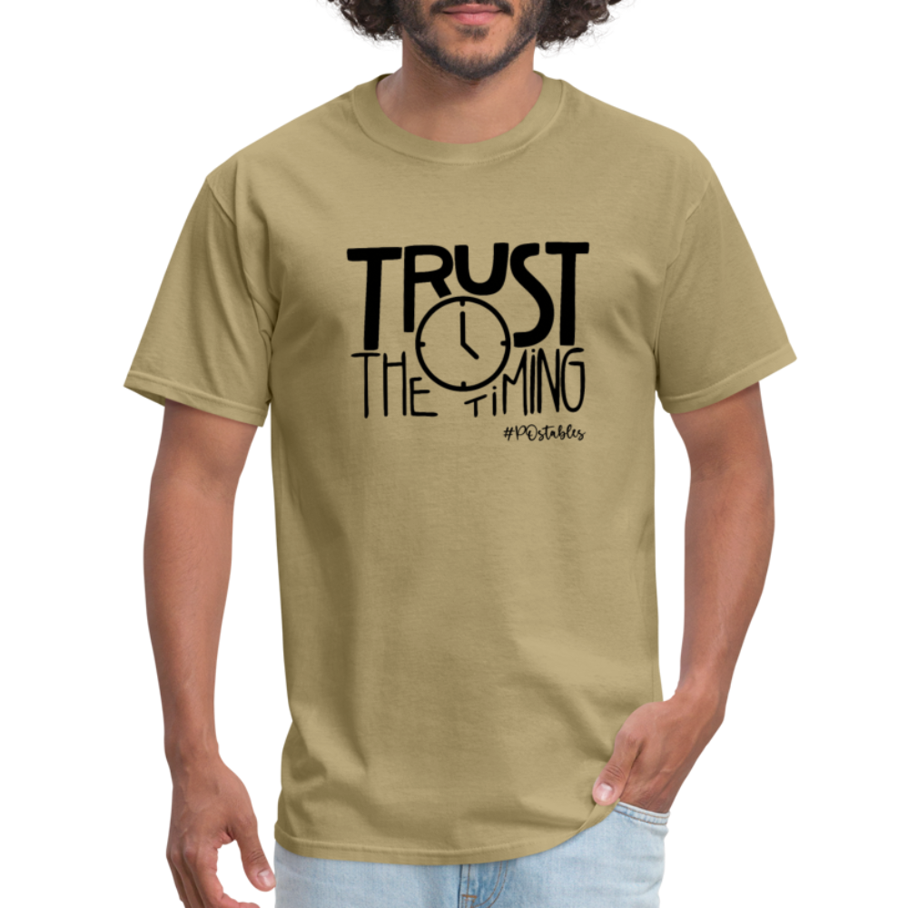 Trust The Timing B Unisex Classic T-Shirt - khaki