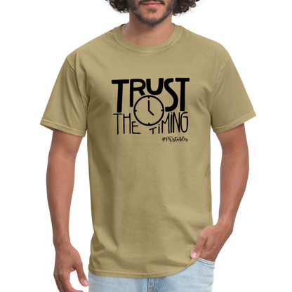 Trust The Timing B Unisex Classic T-Shirt - khaki