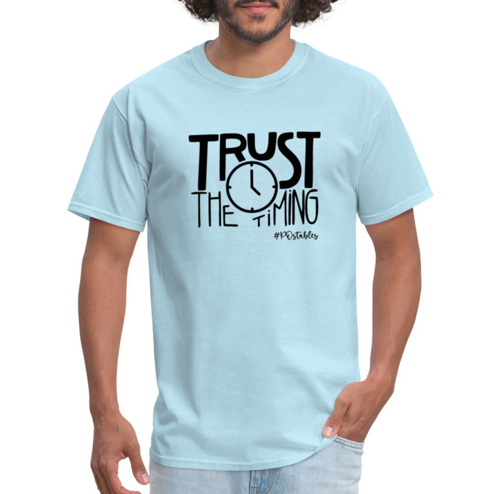 Trust The Timing B Unisex Classic T-Shirt - powder blue