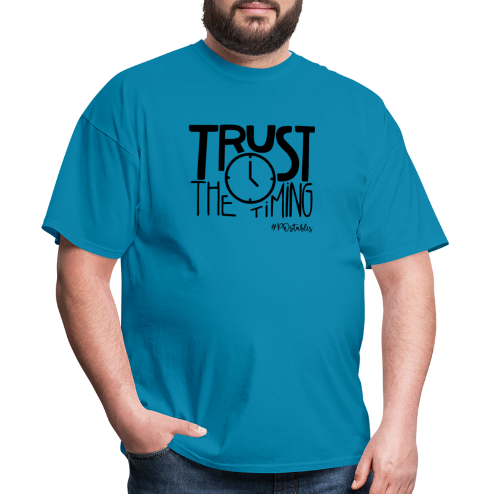 Trust The Timing B Unisex Classic T-Shirt - turquoise