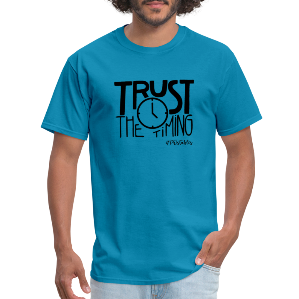 Trust The Timing B Unisex Classic T-Shirt - turquoise