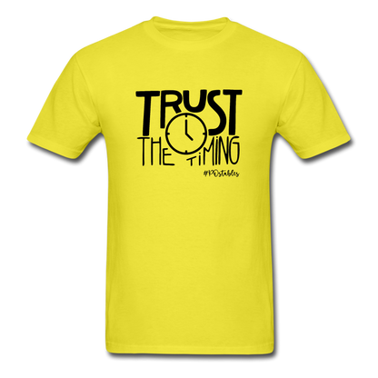 Trust The Timing B Unisex Classic T-Shirt - yellow