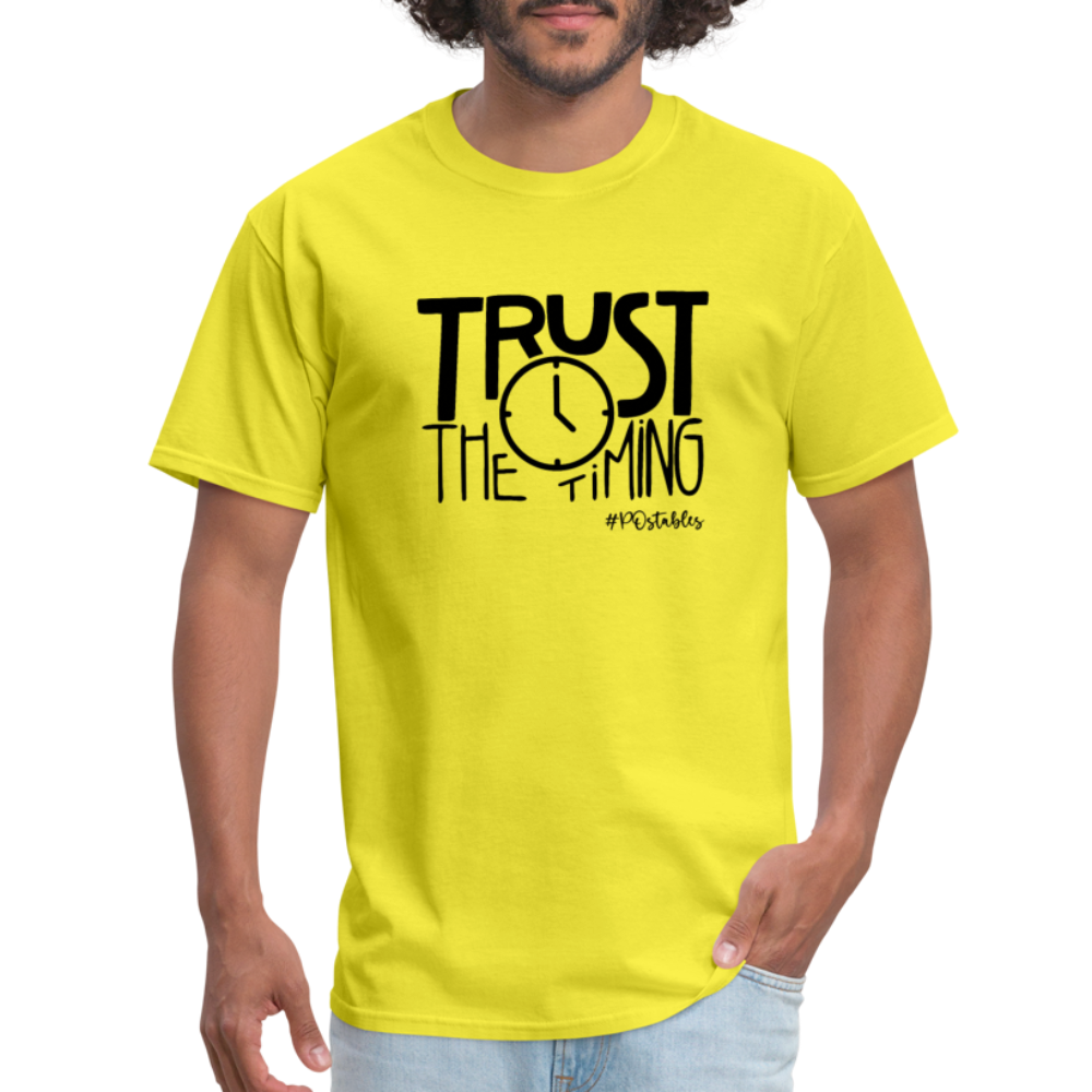 Trust The Timing B Unisex Classic T-Shirt - yellow