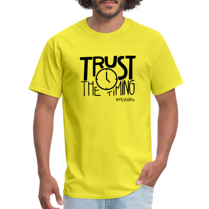 Trust The Timing B Unisex Classic T-Shirt - yellow