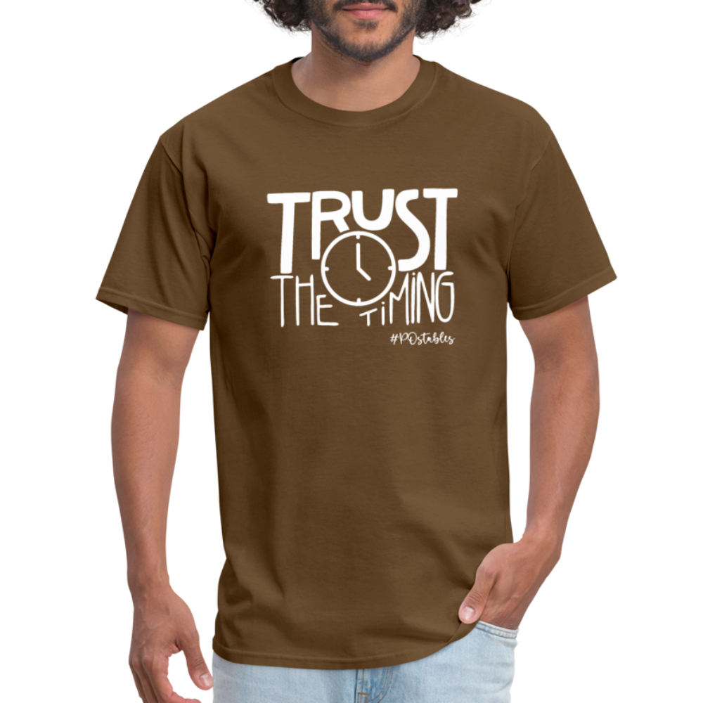 Trust The Timing W Unisex Classic T-Shirt - brown