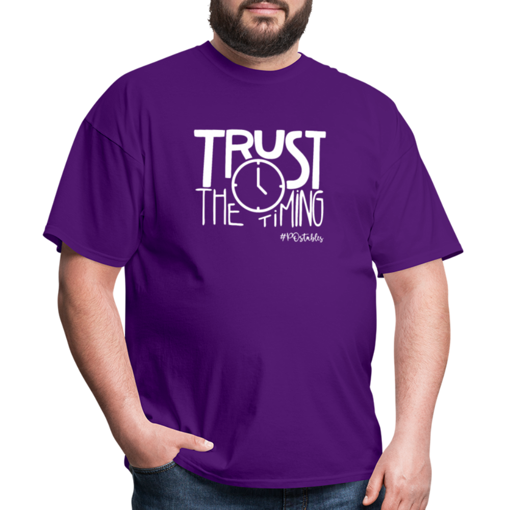 Trust The Timing W Unisex Classic T-Shirt - purple