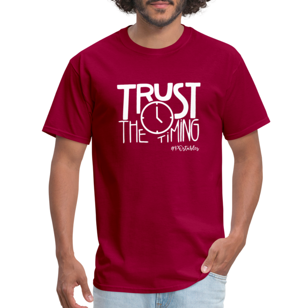 Trust The Timing W Unisex Classic T-Shirt - dark red
