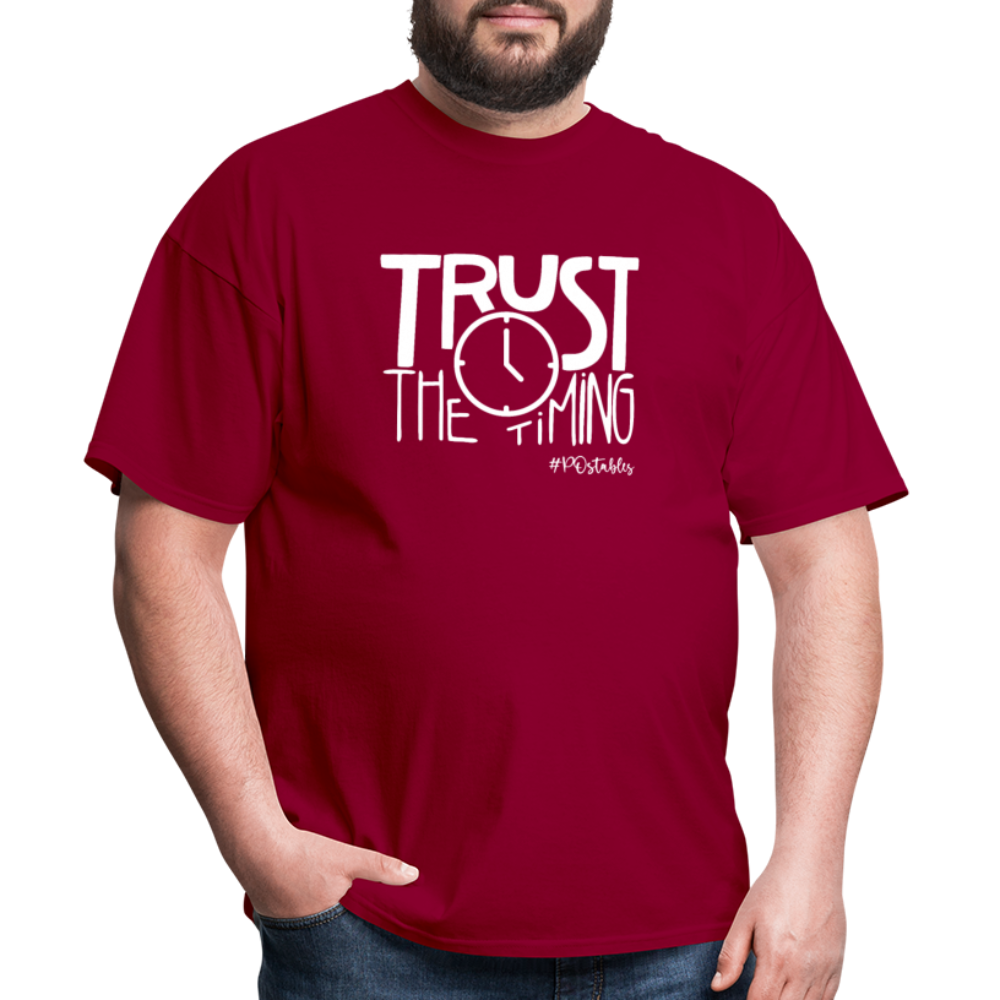 Trust The Timing W Unisex Classic T-Shirt - dark red