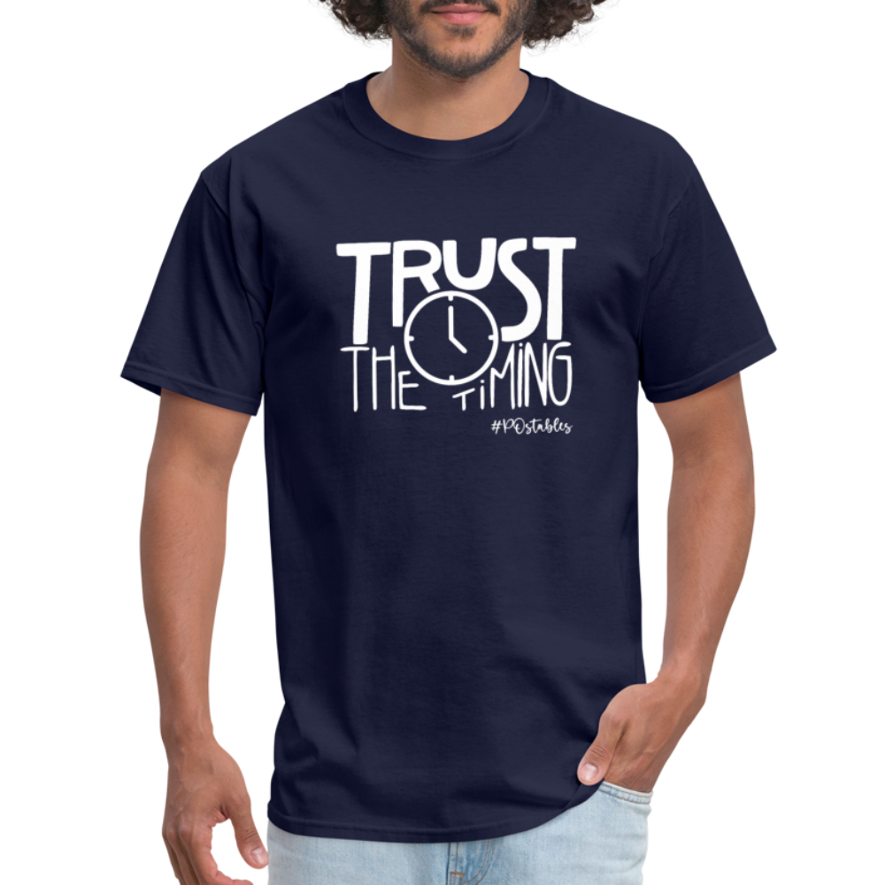 Trust The Timing W Unisex Classic T-Shirt - navy