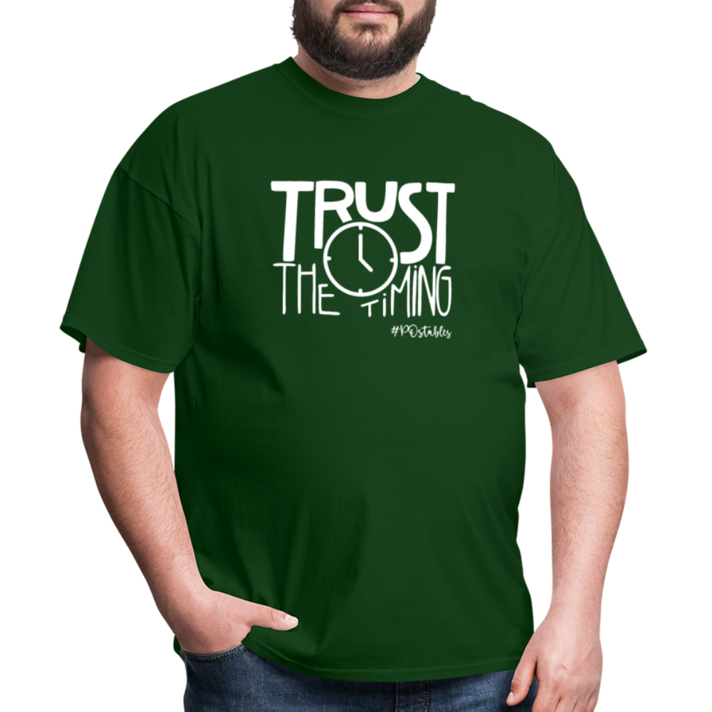Trust The Timing W Unisex Classic T-Shirt - forest green