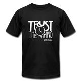 Trust The Timing W Unisex Jersey T-Shirt by Bella + Canvas - black