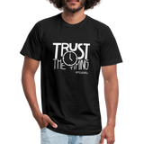 Trust The Timing W Unisex Jersey T-Shirt by Bella + Canvas - black