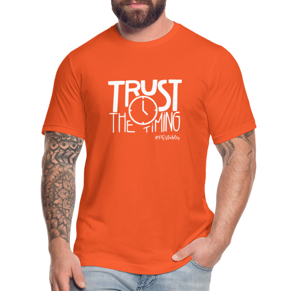 Trust The Timing W Unisex Jersey T-Shirt by Bella + Canvas - orange