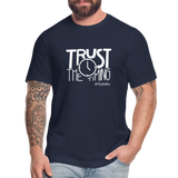 Trust The Timing W Unisex Jersey T-Shirt by Bella + Canvas - navy