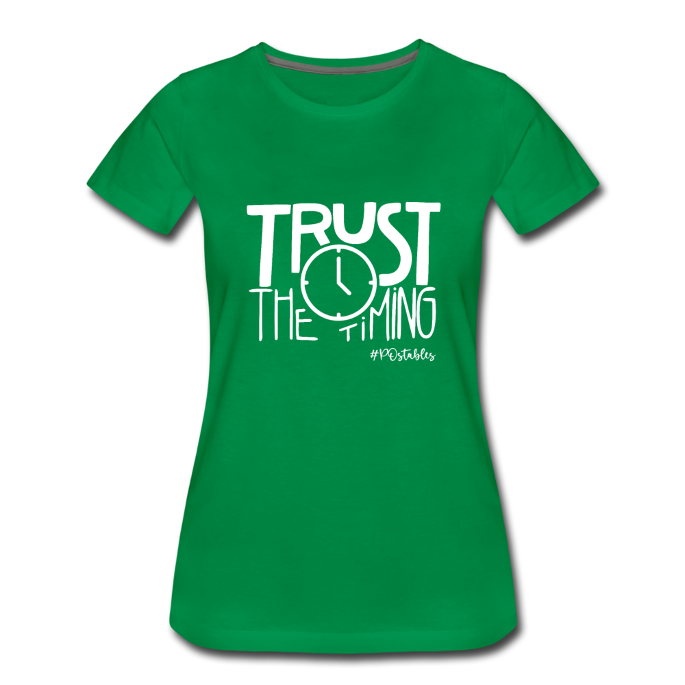 Trust The Timing W Women’s Premium T-Shirt - kelly green