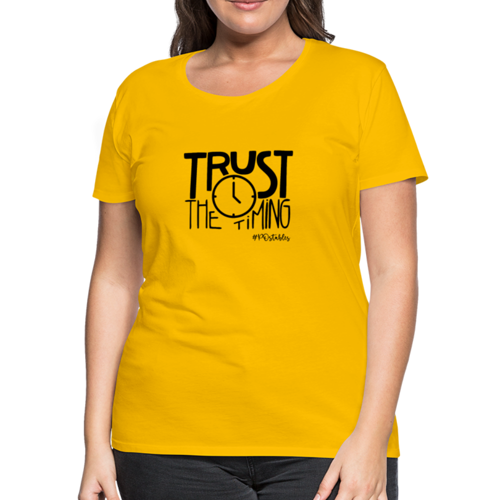 Trust The Timing B Women’s Premium T-Shirt - sun yellow