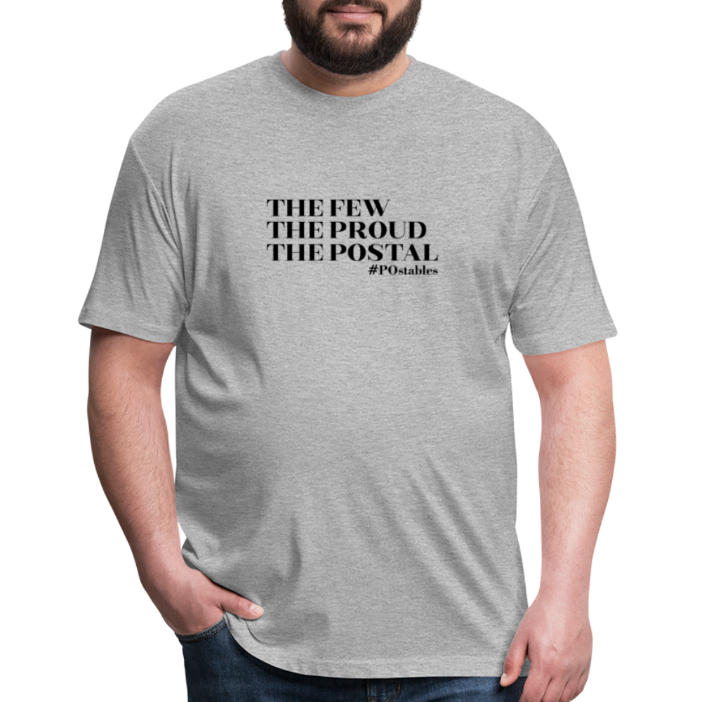 The Few The Proud The Postal B Fitted Cotton/Poly T-Shirt by Next Level - heather gray