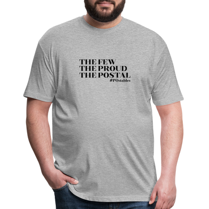 The Few The Proud The Postal B Fitted Cotton/Poly T-Shirt by Next Level - heather gray