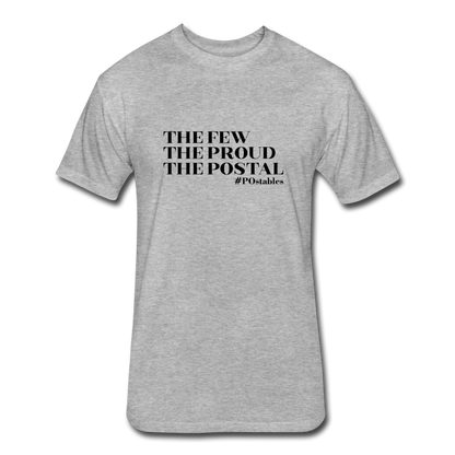 The Few The Proud The Postal B Fitted Cotton/Poly T-Shirt by Next Level - heather gray