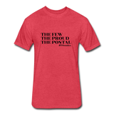 The Few The Proud The Postal B Fitted Cotton/Poly T-Shirt by Next Level - heather red