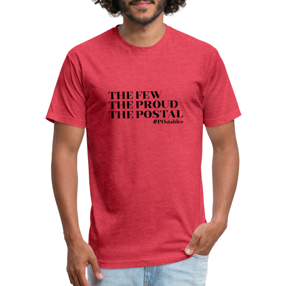 The Few The Proud The Postal B Fitted Cotton/Poly T-Shirt by Next Level - heather red