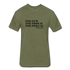 The Few The Proud The Postal B Fitted Cotton/Poly T-Shirt by Next Level - heather military green