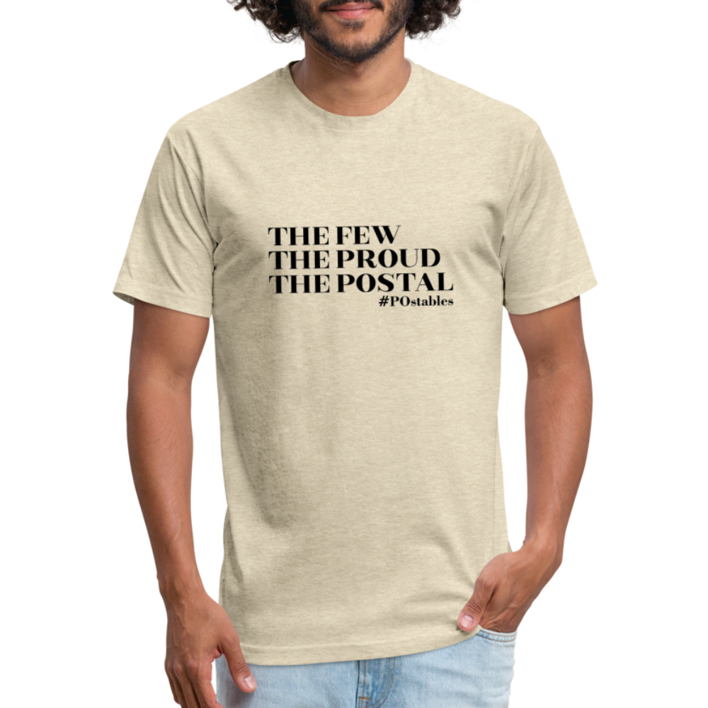 The Few The Proud The Postal B Fitted Cotton/Poly T-Shirt by Next Level - heather cream