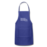 The Few The Proud The Postal W Adjustable Apron - royal blue