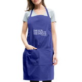 The Few The Proud The Postal W Adjustable Apron - royal blue